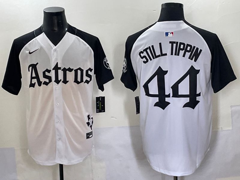 Men 2025 Houston Astros 44 Still Tippin White Black Five generations Joint Name Nike MLB Jersey style 1